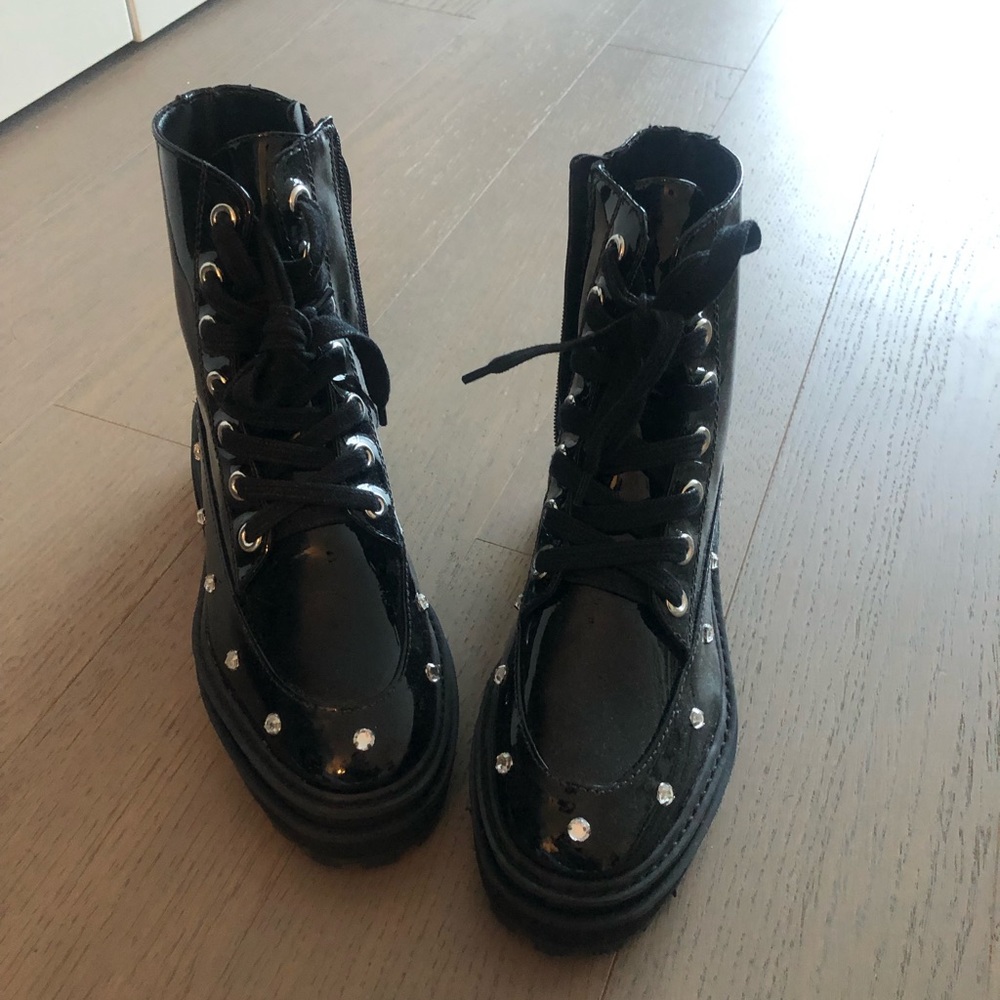 Schutz booties with rhinestones NEW